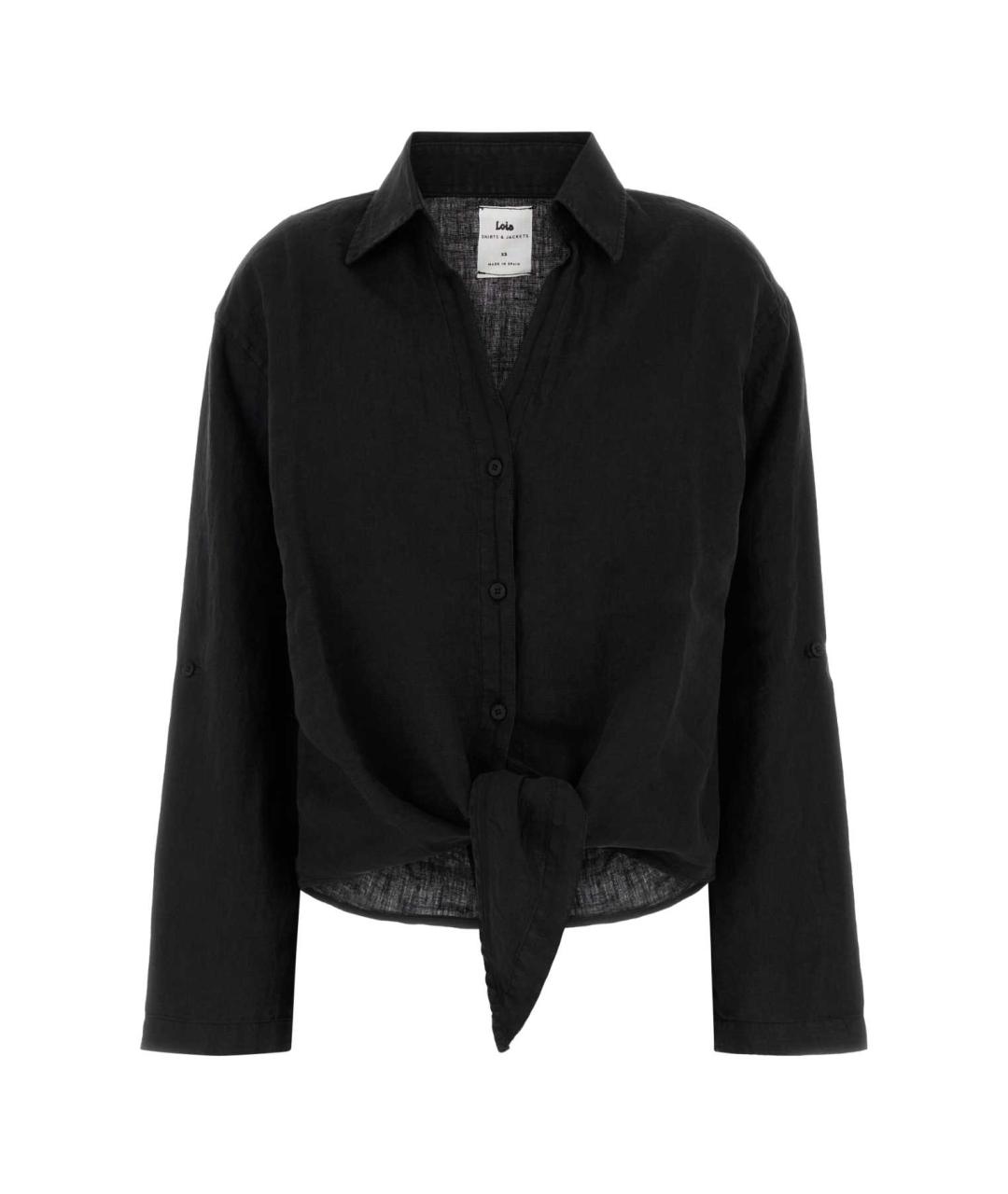 LOIS Черная льняная рубашка, фото 1