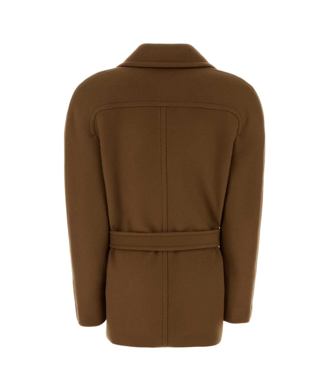 STELLA MCCARTNEY Коричневое шерстяное пальто, фото 2