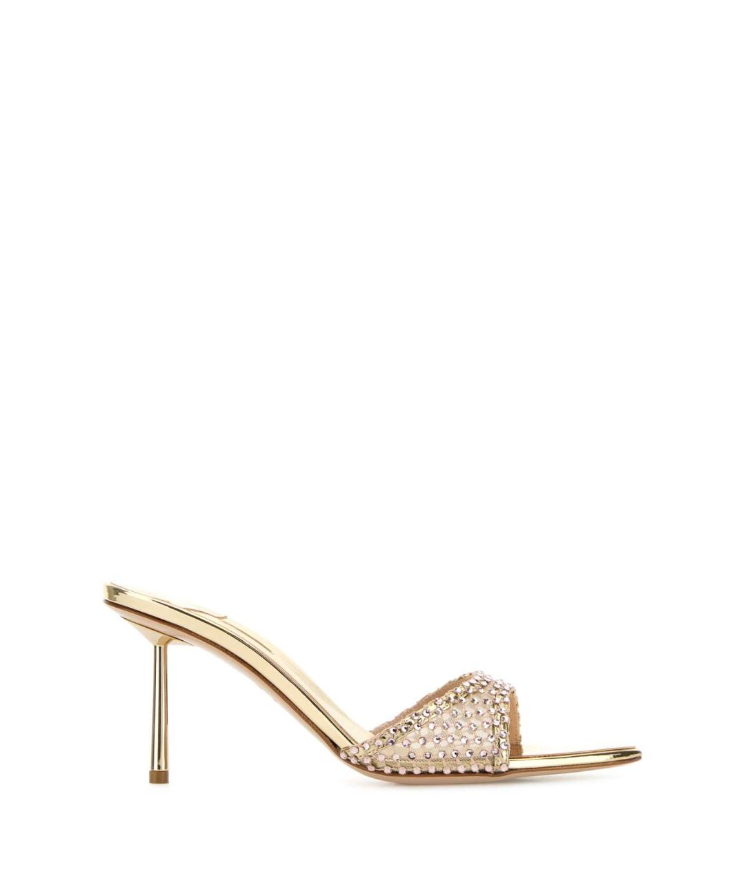 LE SILLA Золотые кожаные мюли, фото 1