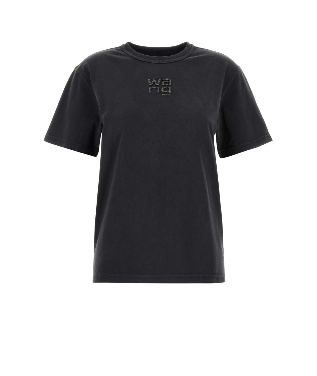 T BY ALEXANDER WANG Черная хлопковая футболка, фото 1