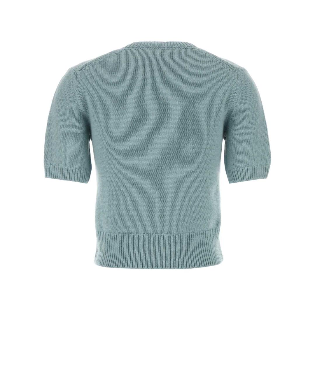 BURBERRY Голубой шерстяной джемпер / свитер, фото 2