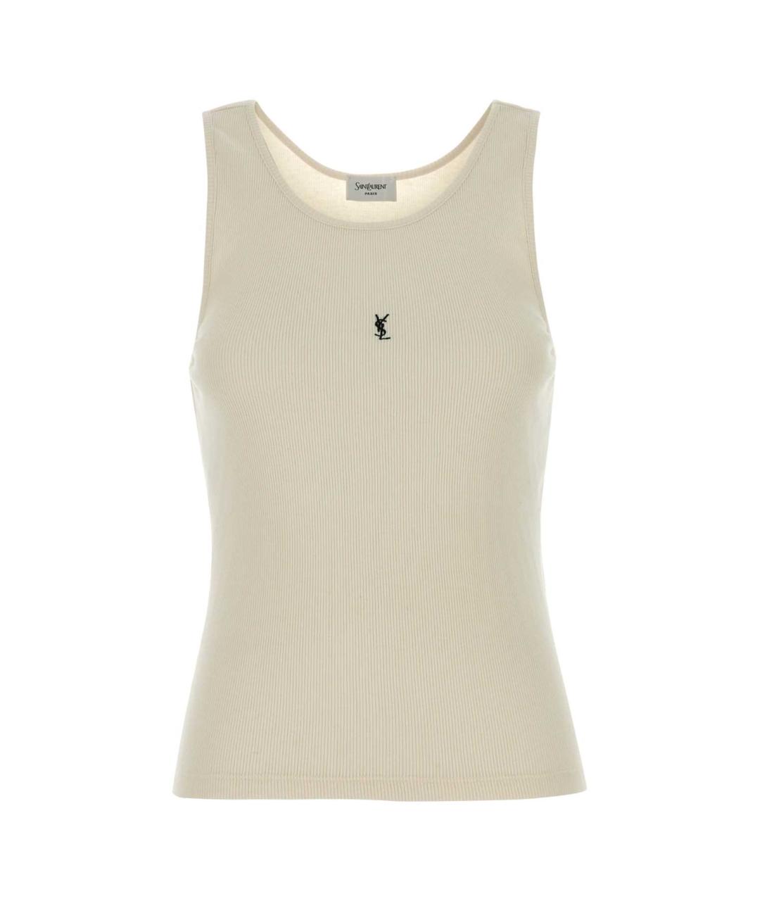 SAINT LAURENT Белая майка, фото 1