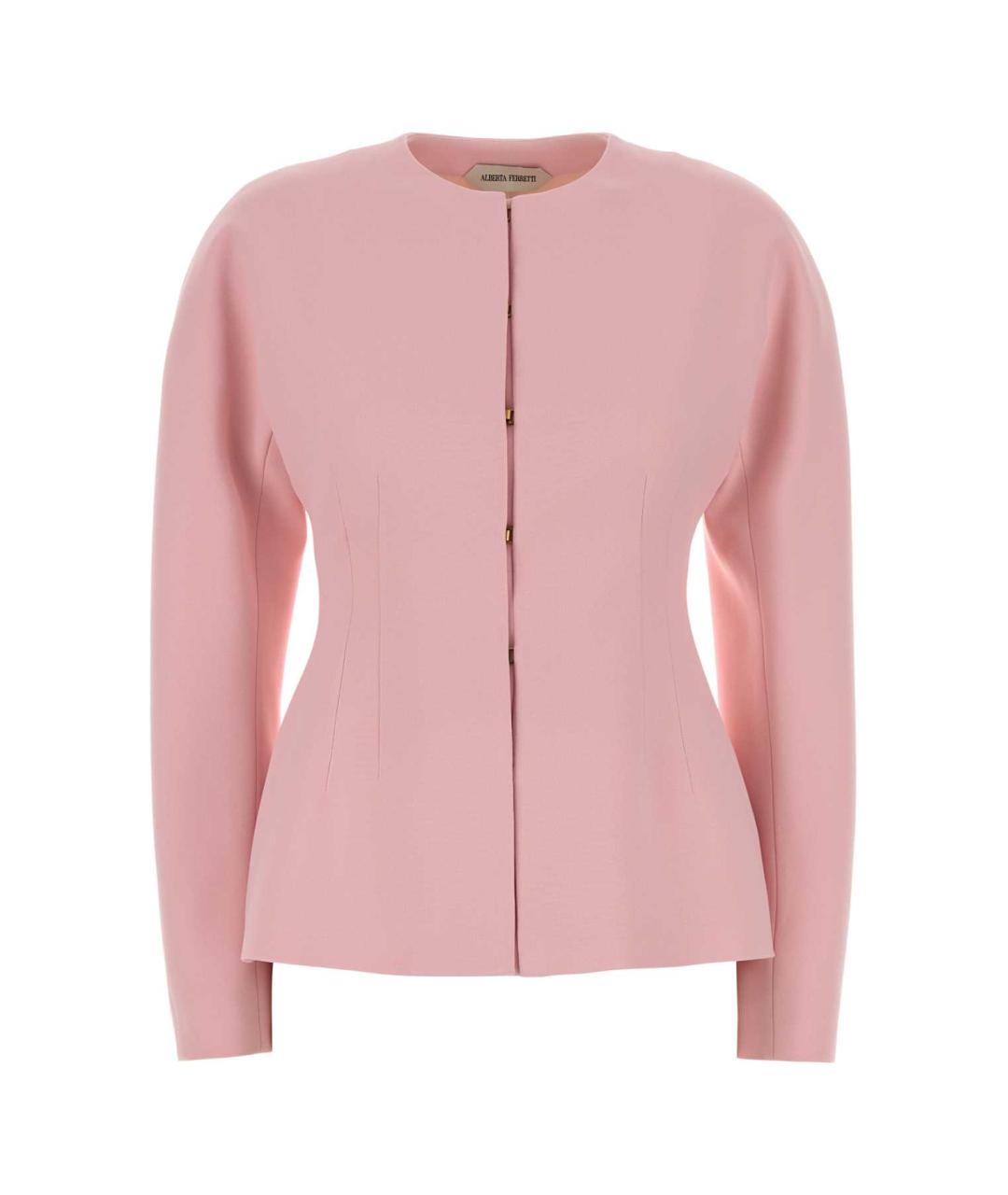 ALBERTA FERRETTI Розовый вискозный жакет/пиджак, фото 1