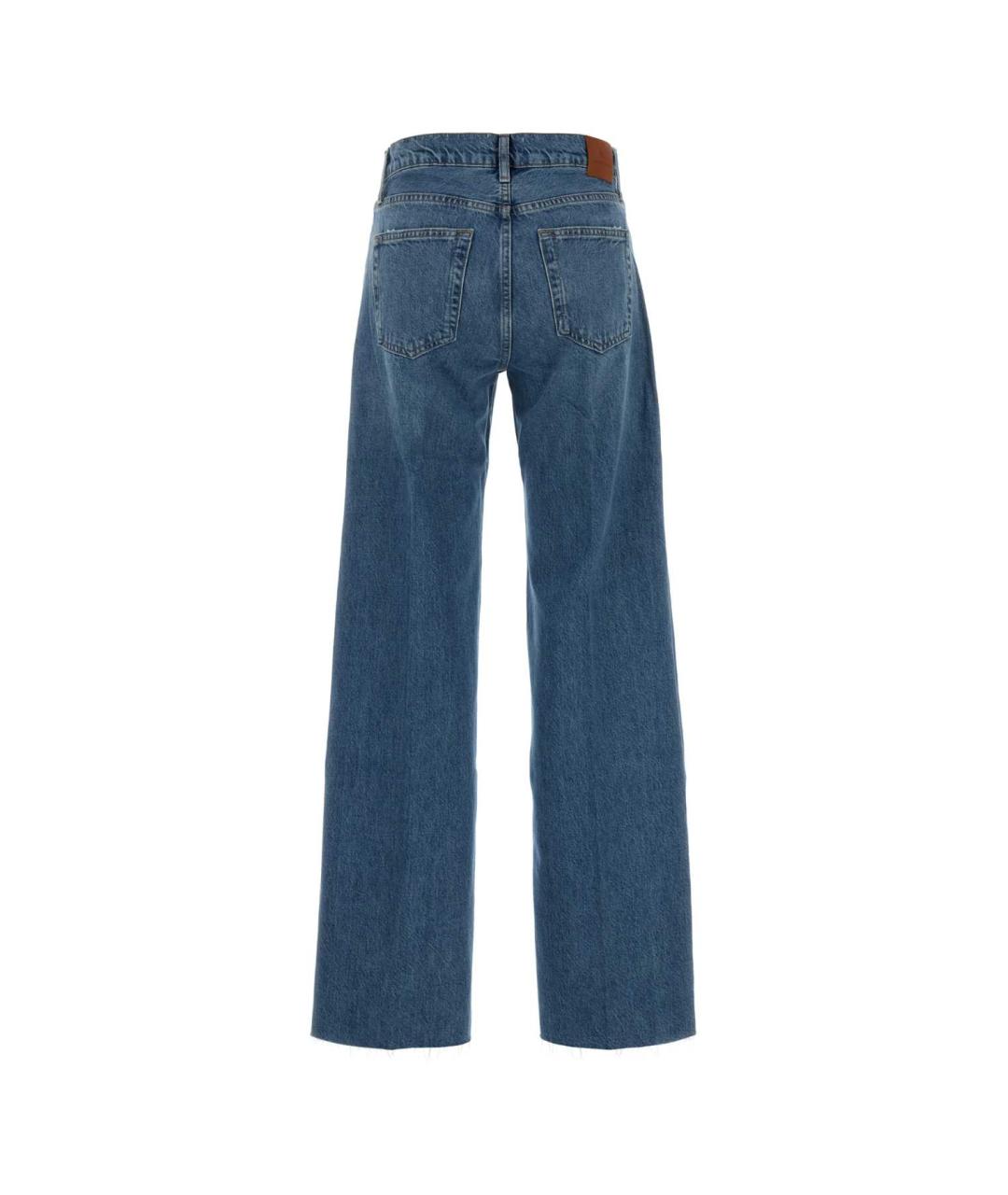 ANINE BING Синие хлопковые прямые джинсы, фото 2