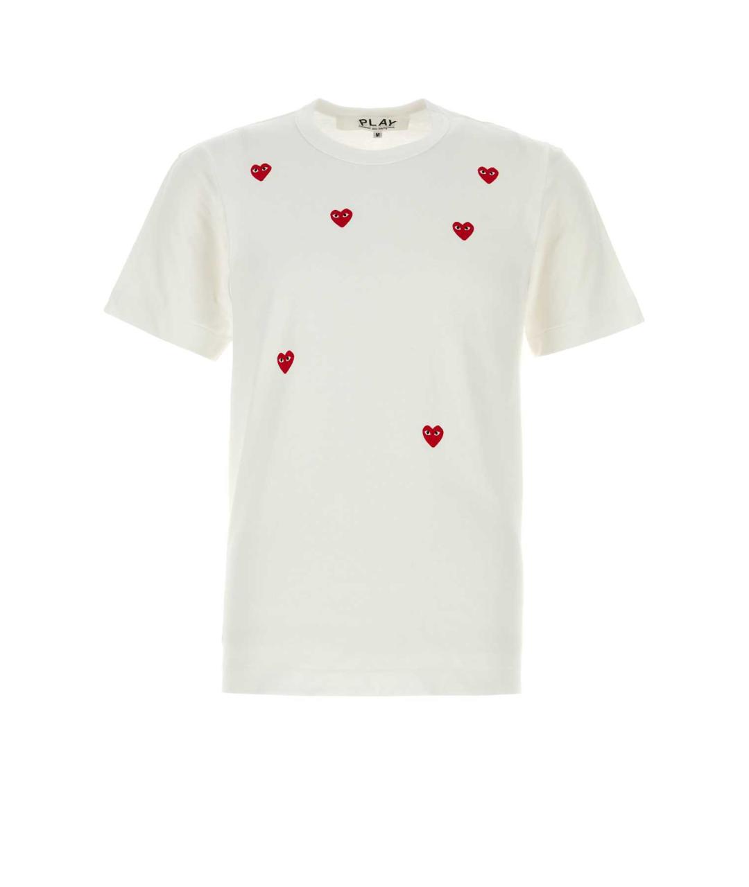 COMME DES GARÇONS PLAY Белая хлопковая футболка, фото 1