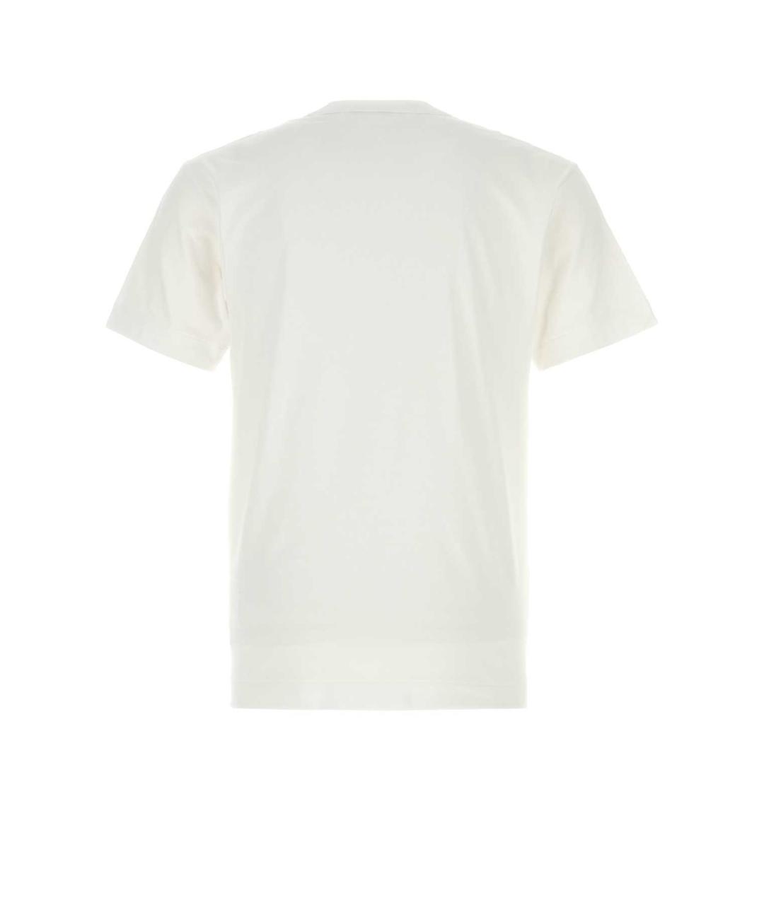 COMME DES GARÇONS PLAY Белая хлопковая футболка, фото 2