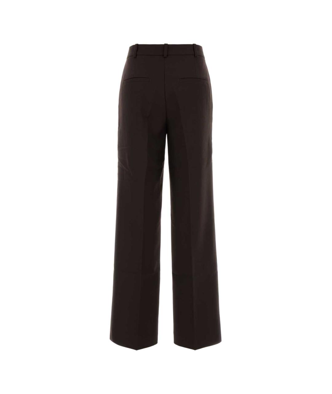 ANINE BING Коричневые полиэстеровые брюки широкие, фото 2