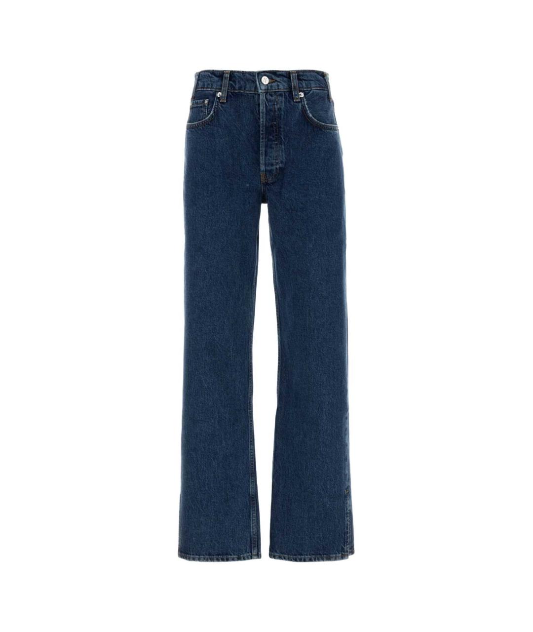 ANINE BING Синие хлопковые джинсы клеш, фото 1