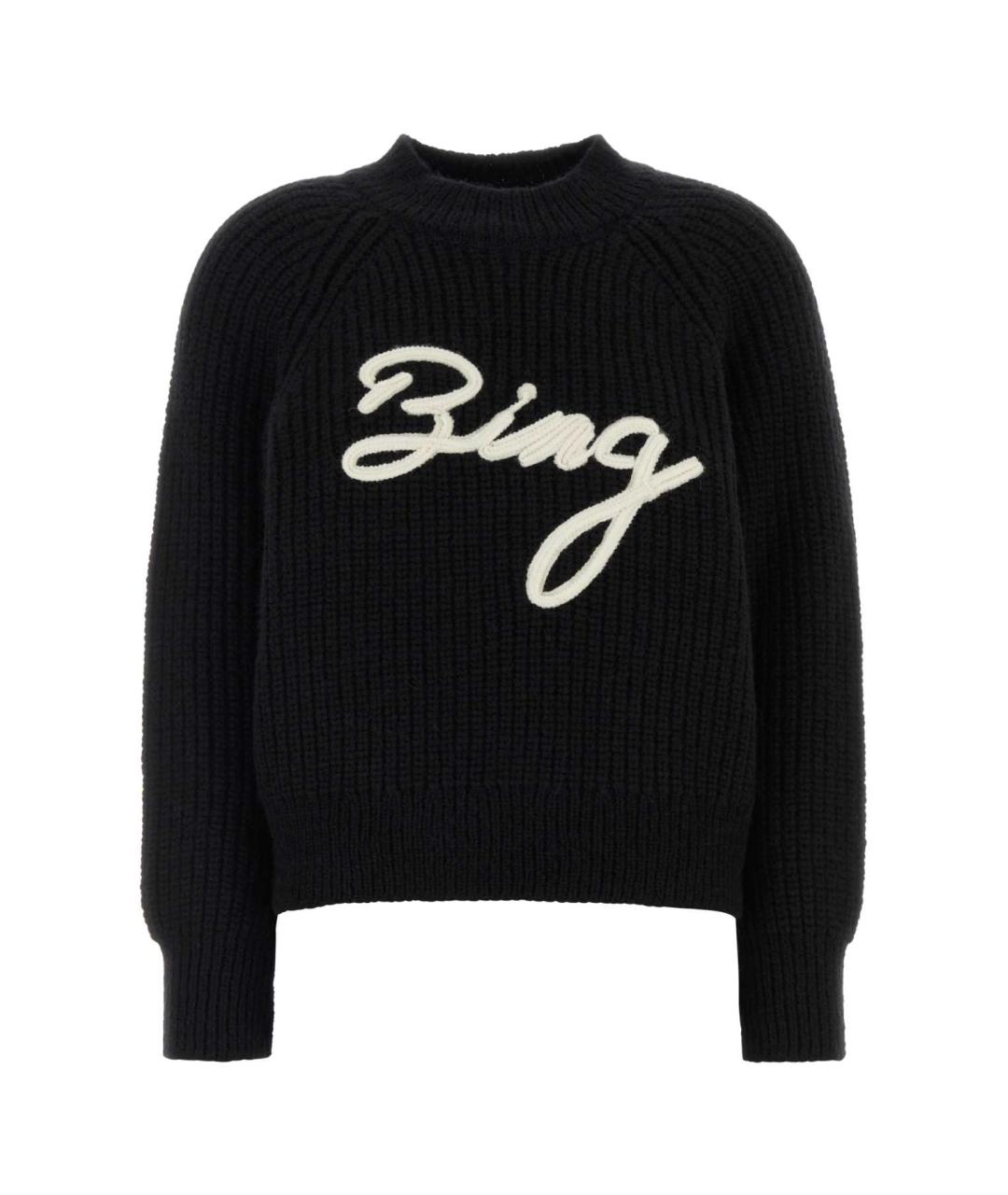 ANINE BING Черный шерстяной джемпер / свитер, фото 1