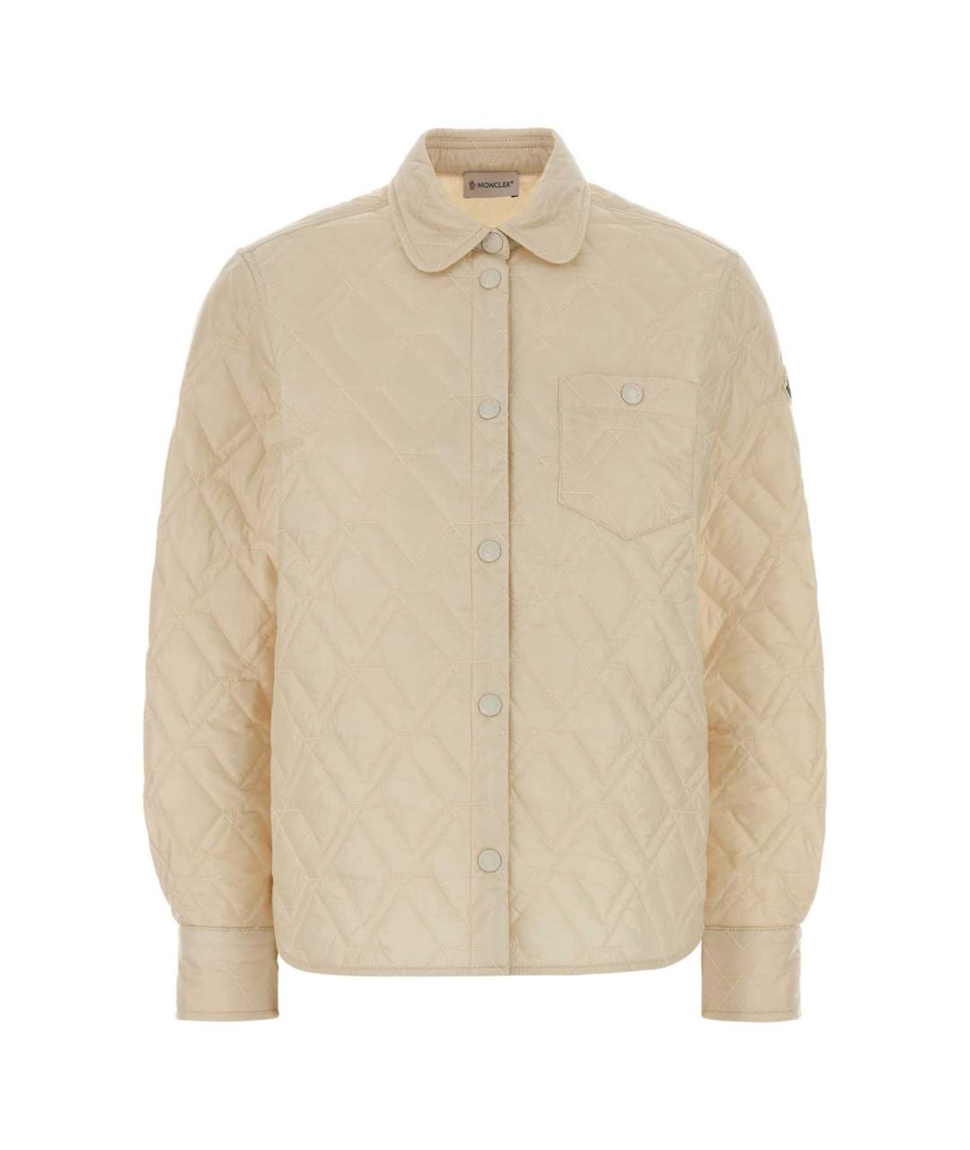 MONCLER Белая полиамидовая куртка, фото 1