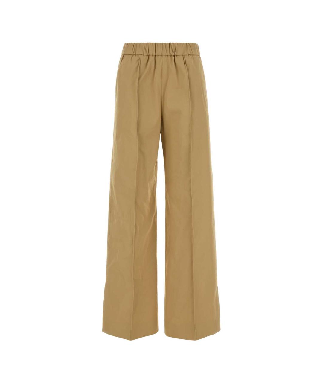 JIL SANDER Бежевые прямые брюки, фото 1