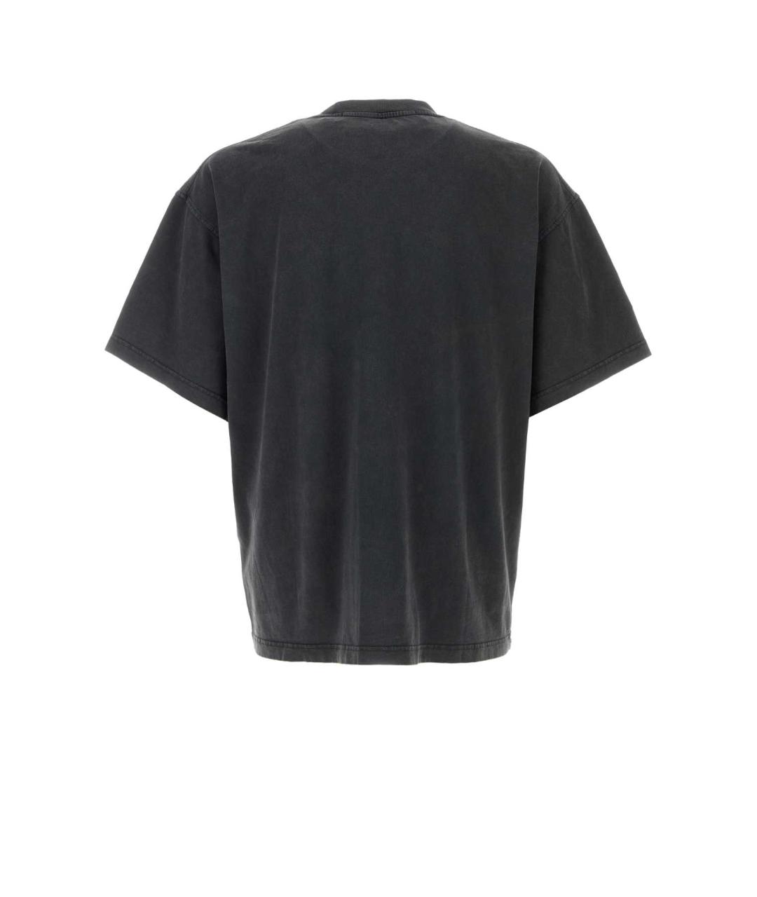 ALEXANDER WANG Антрацитовая хлопковая футболка, фото 2