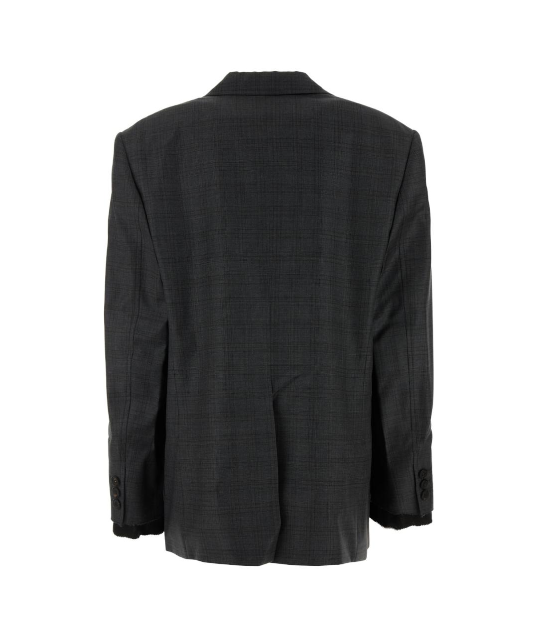 MIU MIU Серый шерстяной жакет/пиджак, фото 2