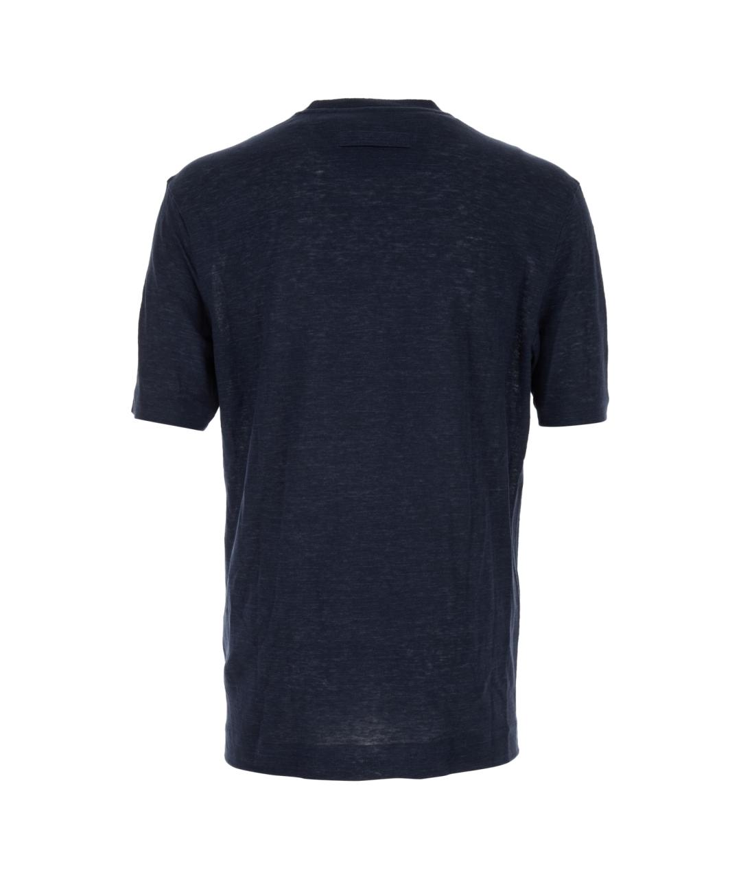 ZEGNA Синий хлопковый джемпер / свитер, фото 2