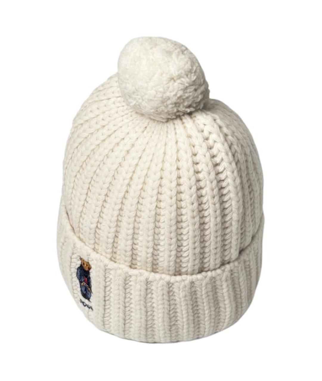 POLO RALPH LAUREN Бежевая шерстяная шапка, фото 2