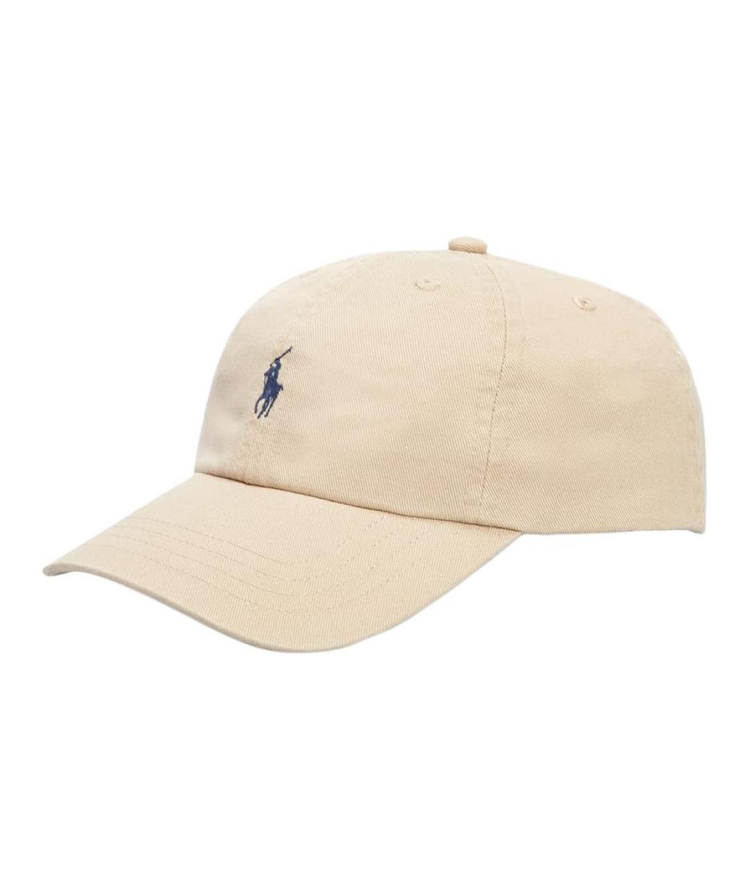 POLO RALPH LAUREN Бежевая хлопковая кепка/бейсболка, фото 2