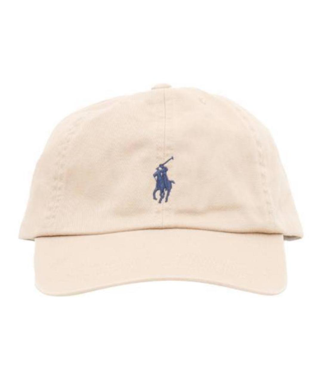 POLO RALPH LAUREN Бежевая хлопковая кепка/бейсболка, фото 1