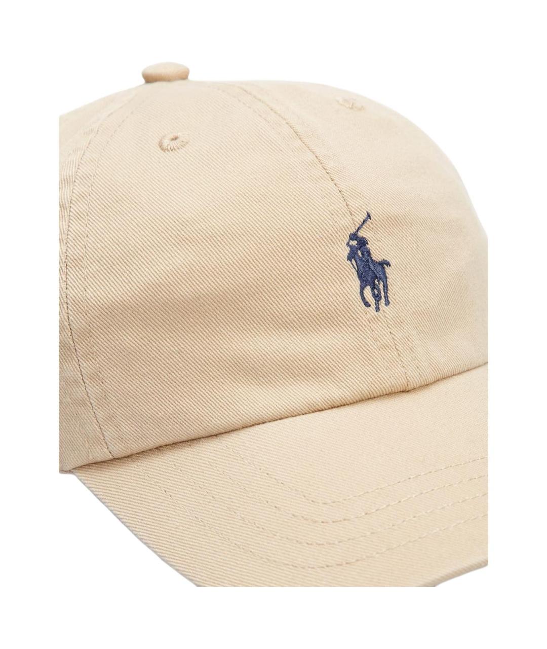 POLO RALPH LAUREN Бежевая хлопковая кепка/бейсболка, фото 3