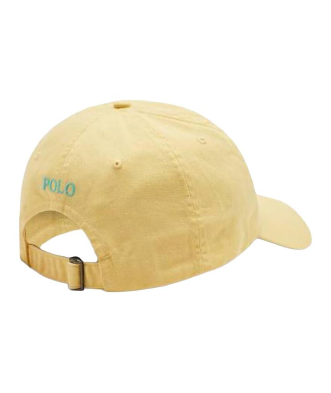 POLO RALPH LAUREN Золотая хлопковая кепка, фото 2