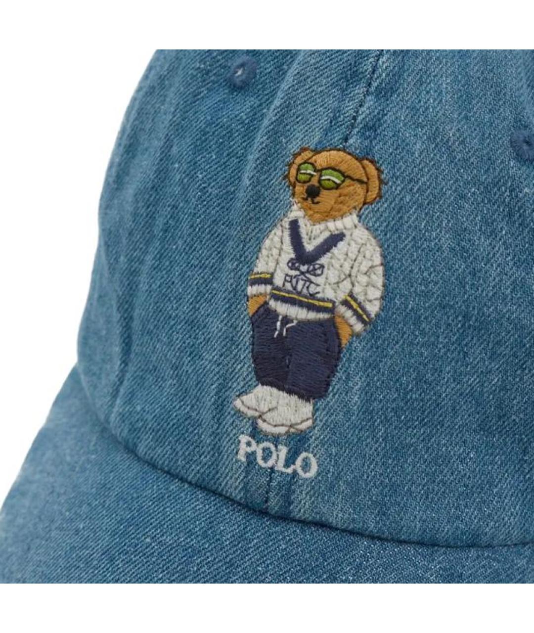 POLO RALPH LAUREN Голубая хлопковая кепка/бейсболка, фото 4