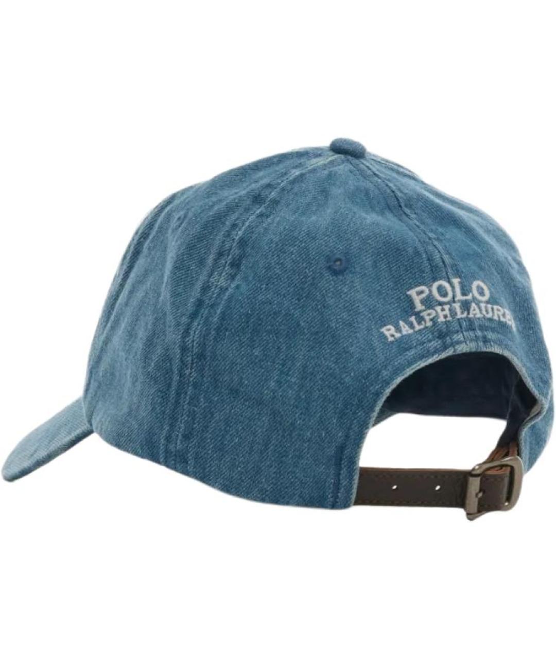 POLO RALPH LAUREN Голубая хлопковая кепка/бейсболка, фото 2