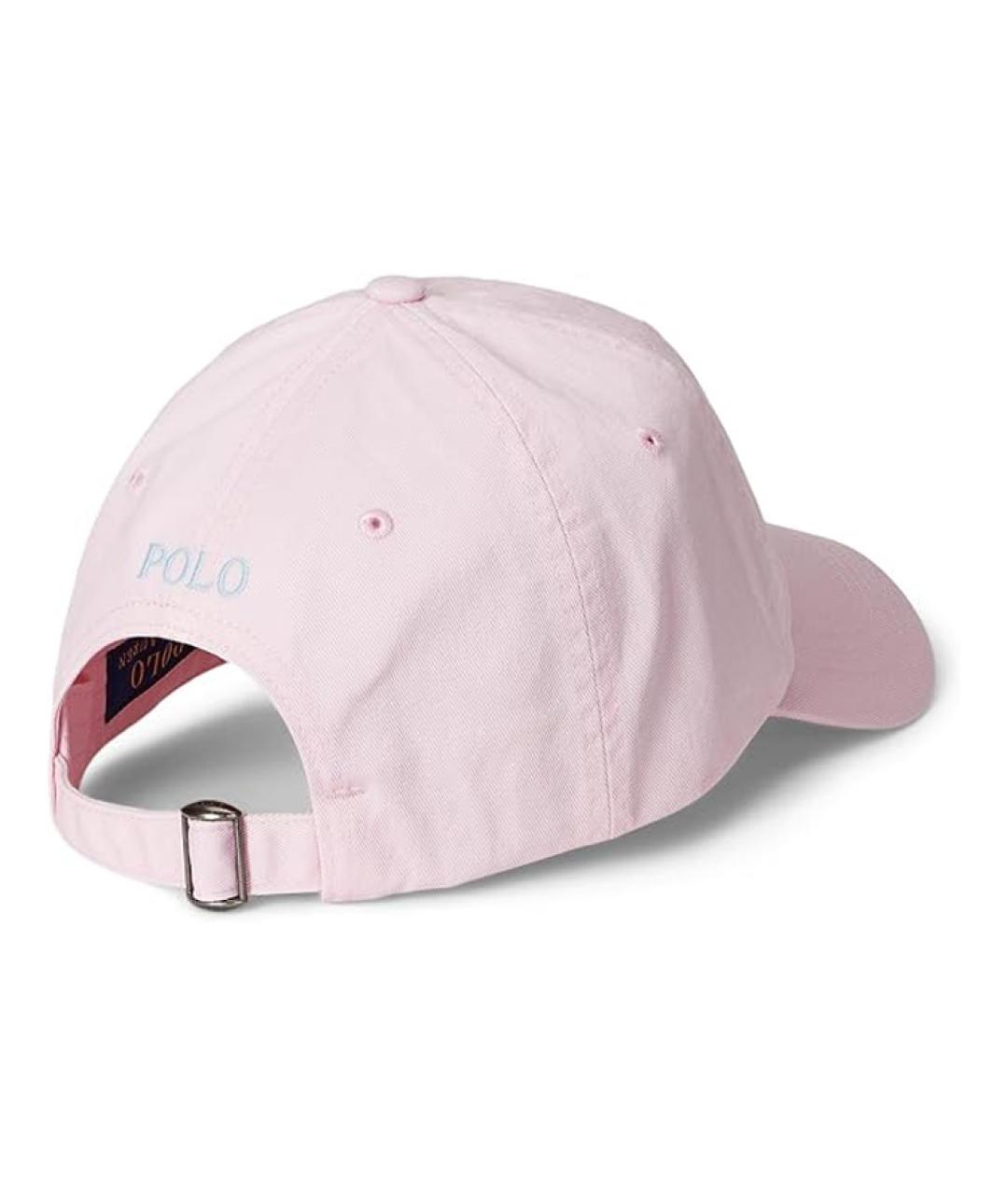 POLO RALPH LAUREN Розовая хлопковая кепка/бейсболка, фото 2