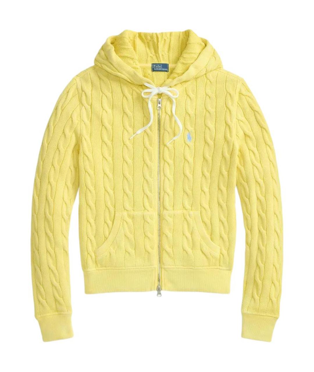 POLO RALPH LAUREN Желтый хлопковый джемпер / свитер, фото 1