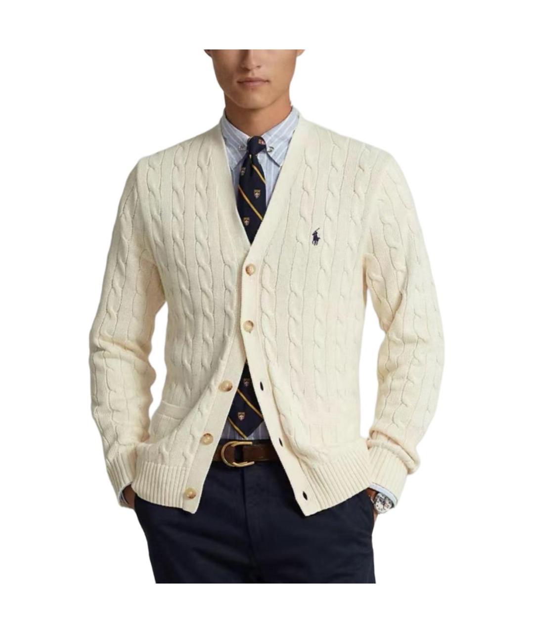 POLO RALPH LAUREN Белый кардиган, фото 2