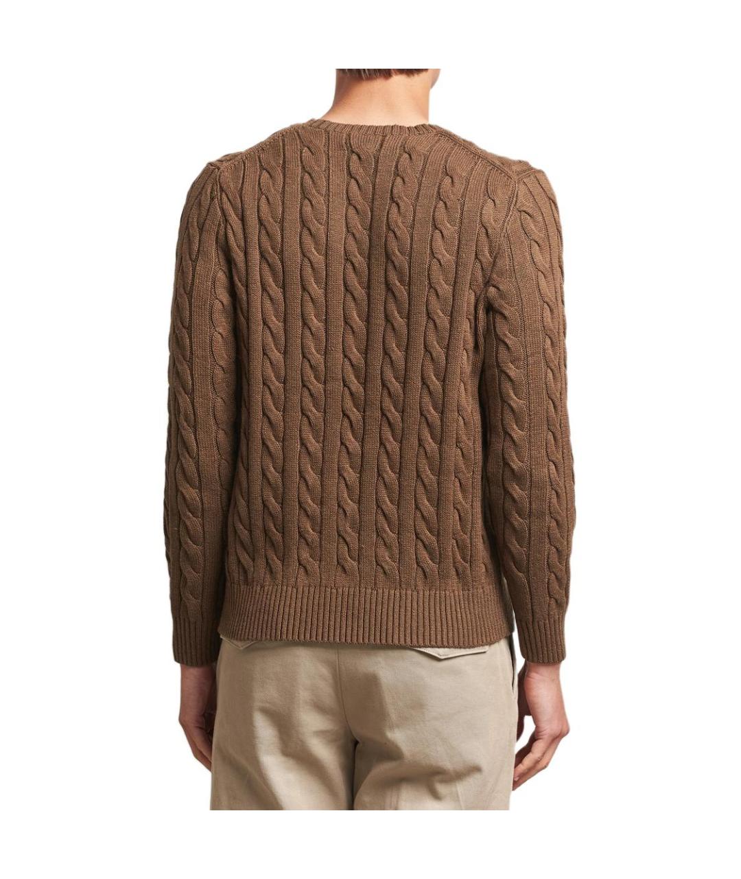 POLO RALPH LAUREN Коричневый джемпер / свитер, фото 3