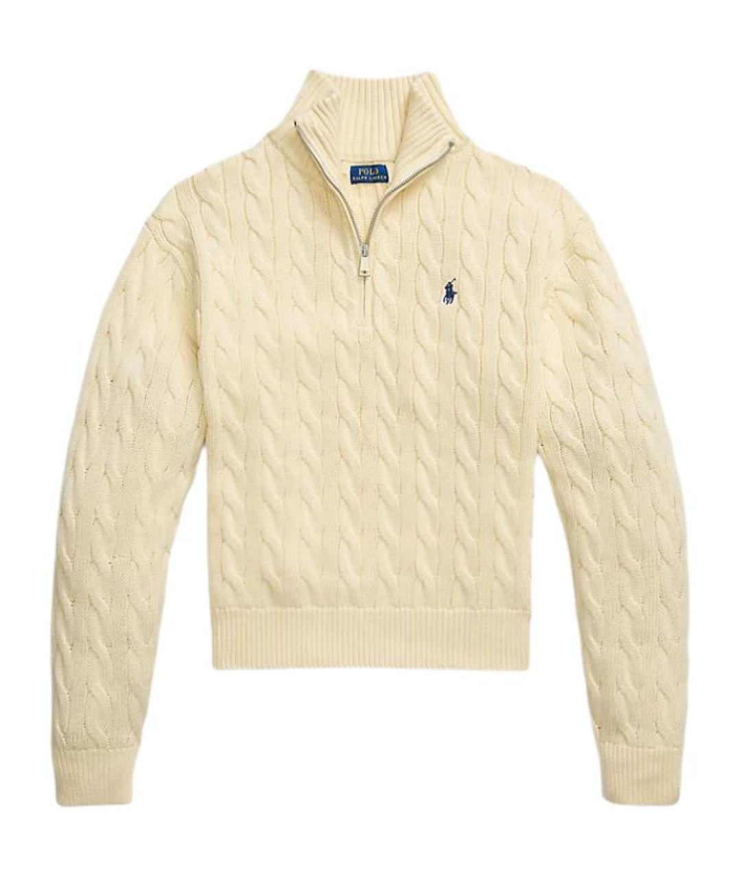 POLO RALPH LAUREN Бежевый хлопковый джемпер / свитер, фото 1