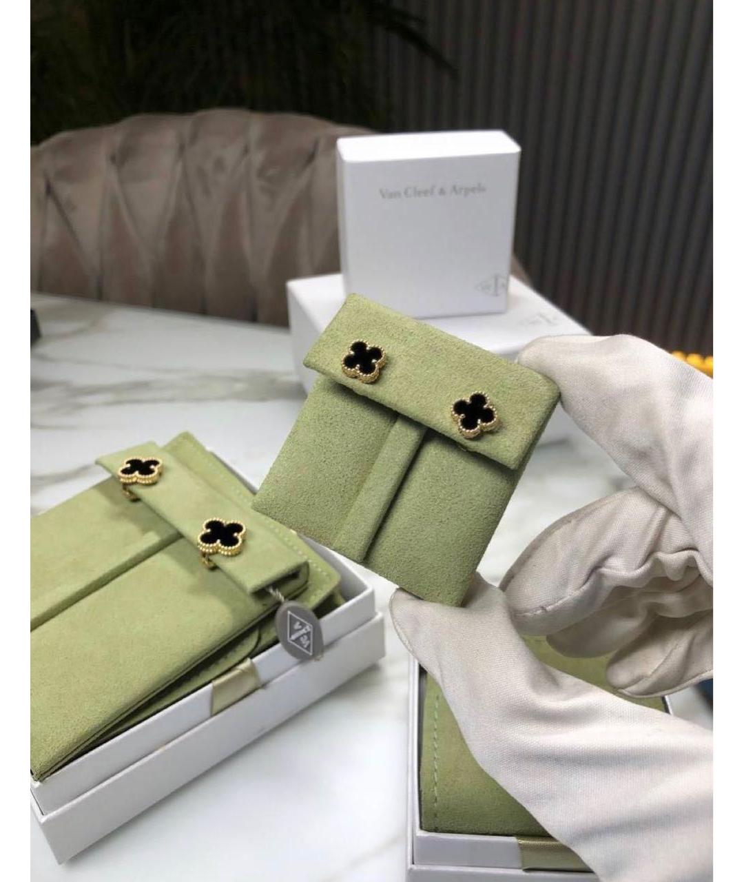 VAN CLEEF & ARPELS Черные серьги из желтого золота, фото 3