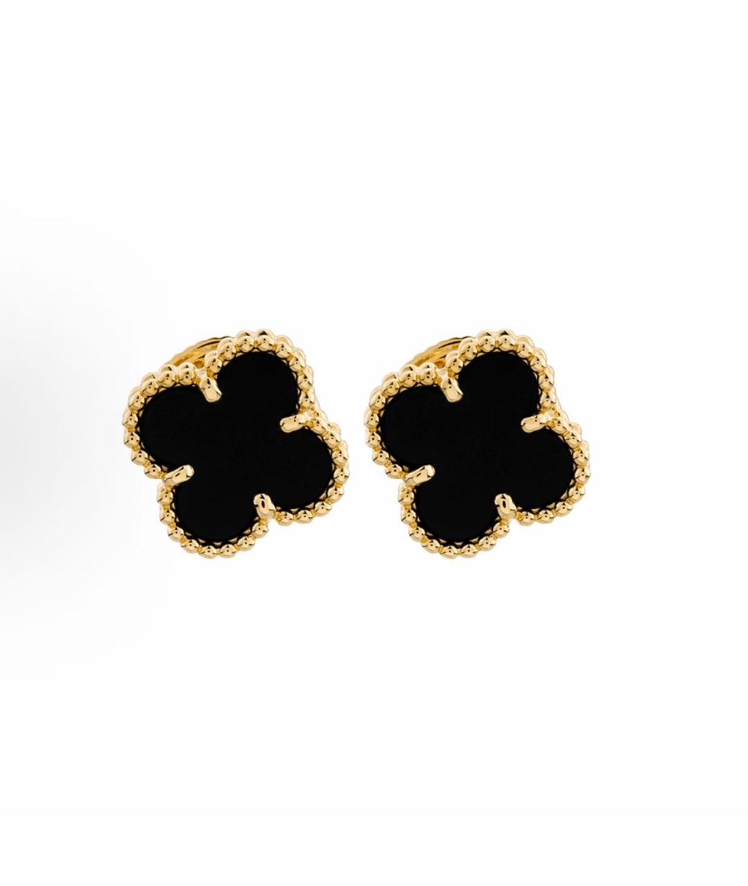 VAN CLEEF & ARPELS Черные серьги из желтого золота, фото 1