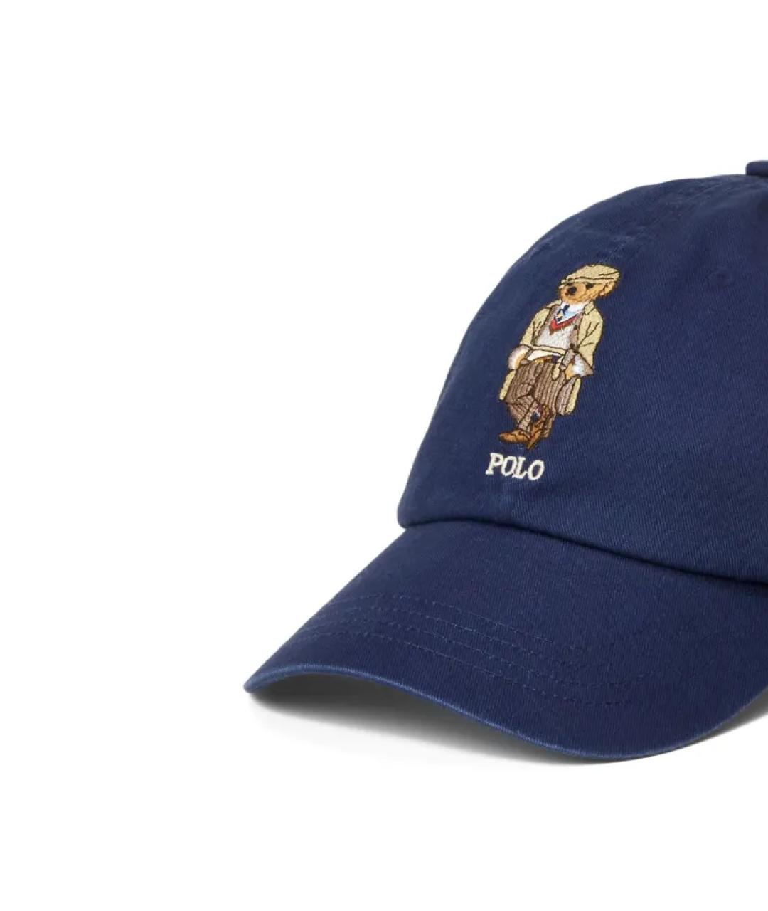 POLO RALPH LAUREN Темно-синяя хлопковая кепка/бейсболка, фото 3