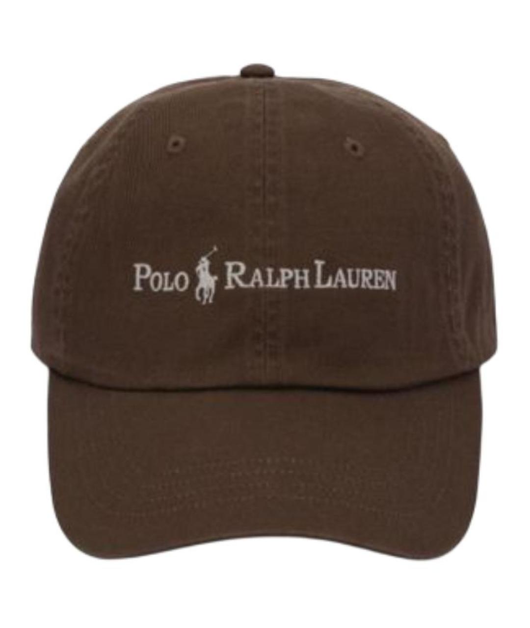 POLO RALPH LAUREN Коричневая хлопковая кепка/бейсболка, фото 2