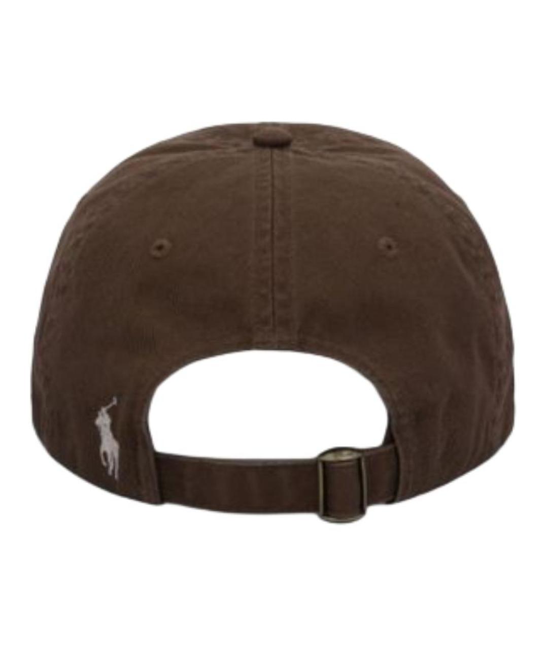 POLO RALPH LAUREN Коричневая хлопковая кепка/бейсболка, фото 4