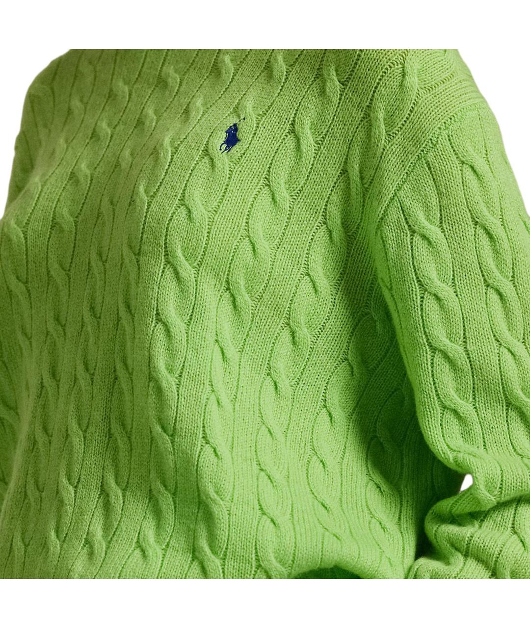 POLO RALPH LAUREN Салатовый хлопковый джемпер / свитер, фото 2