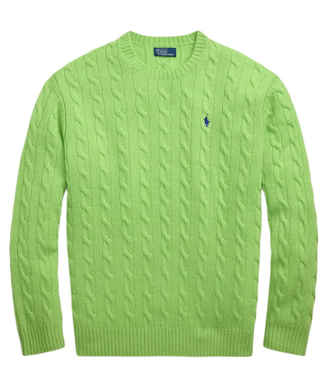 POLO RALPH LAUREN Салатовый хлопковый джемпер / свитер, фото 1