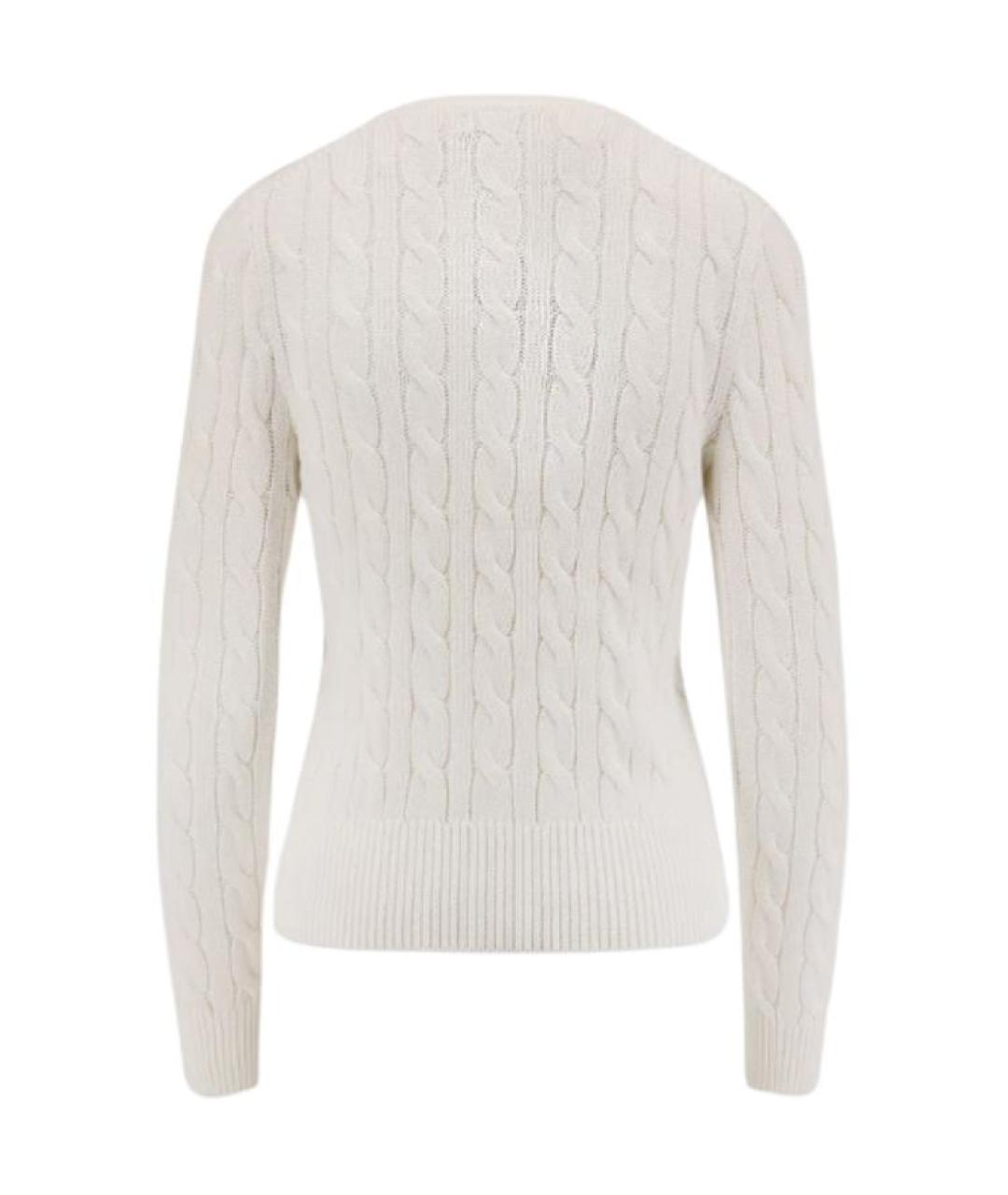 POLO RALPH LAUREN Белый хлопковый кардиган, фото 2