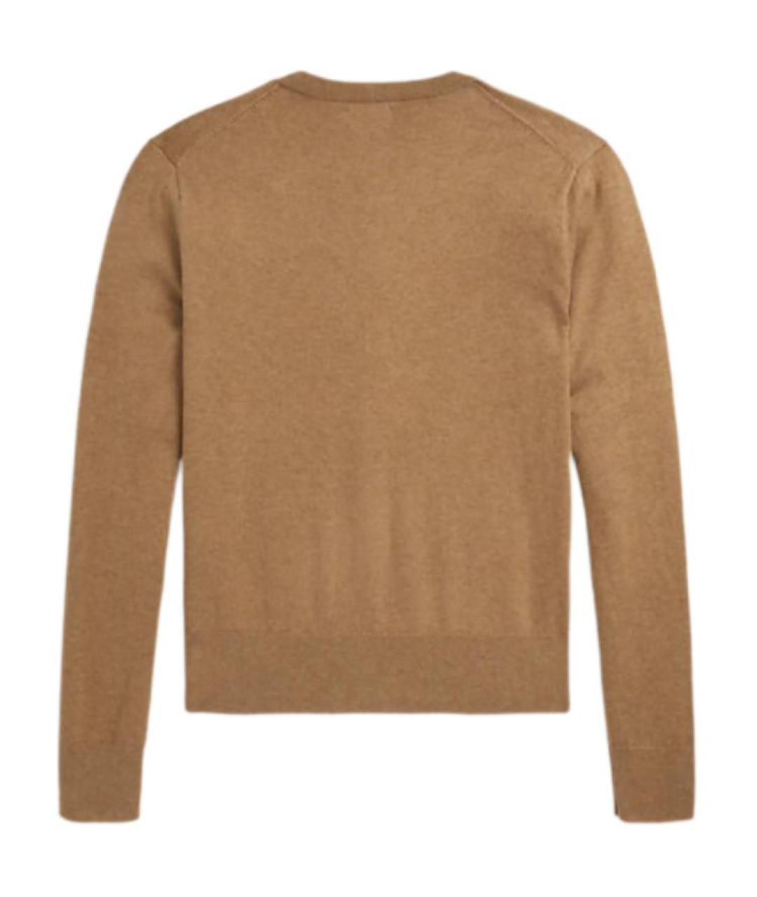 POLO RALPH LAUREN Бежевый шерстяной джемпер / свитер, фото 2