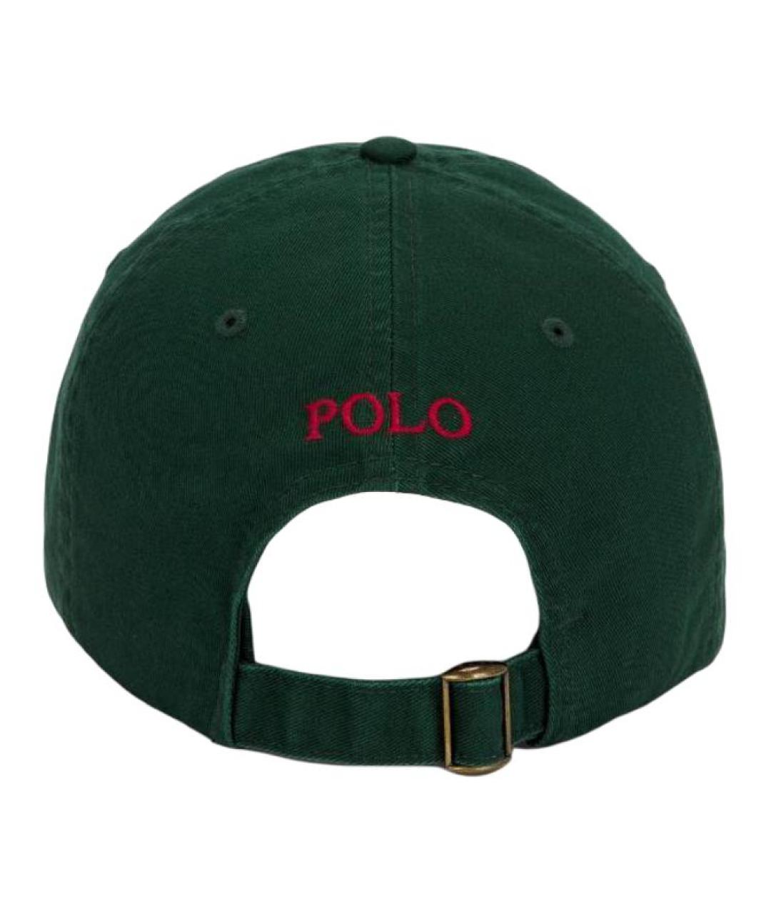 POLO RALPH LAUREN Зеленая хлопковая кепка, фото 2