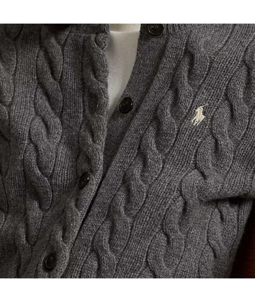 POLO RALPH LAUREN Серый шерстяной джемпер / свитер, фото 6