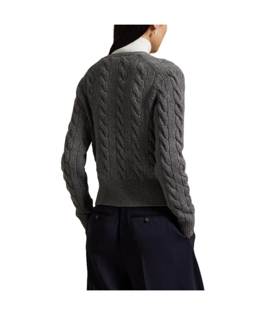 POLO RALPH LAUREN Серый шерстяной джемпер / свитер, фото 3