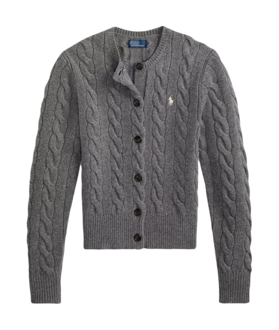 POLO RALPH LAUREN Серый шерстяной джемпер / свитер, фото 1