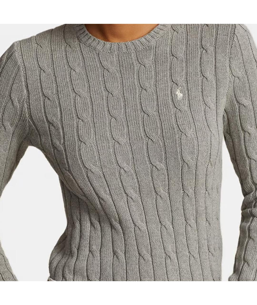 POLO RALPH LAUREN Серый хлопковый джемпер / свитер, фото 5