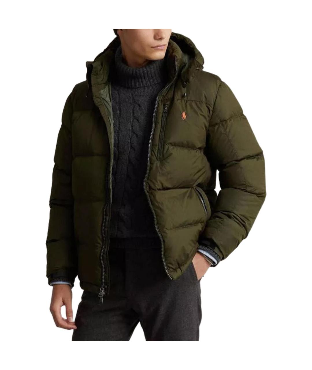 POLO RALPH LAUREN Зеленый пуховик, фото 2