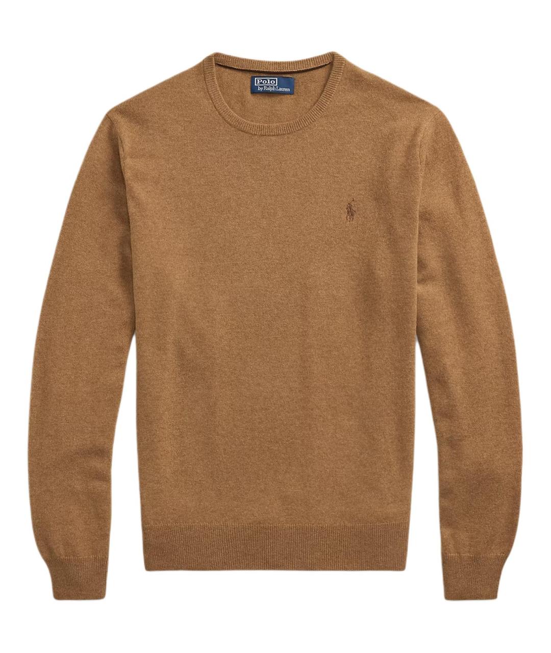 POLO RALPH LAUREN Коричневый шерстяной джемпер / свитер, фото 1