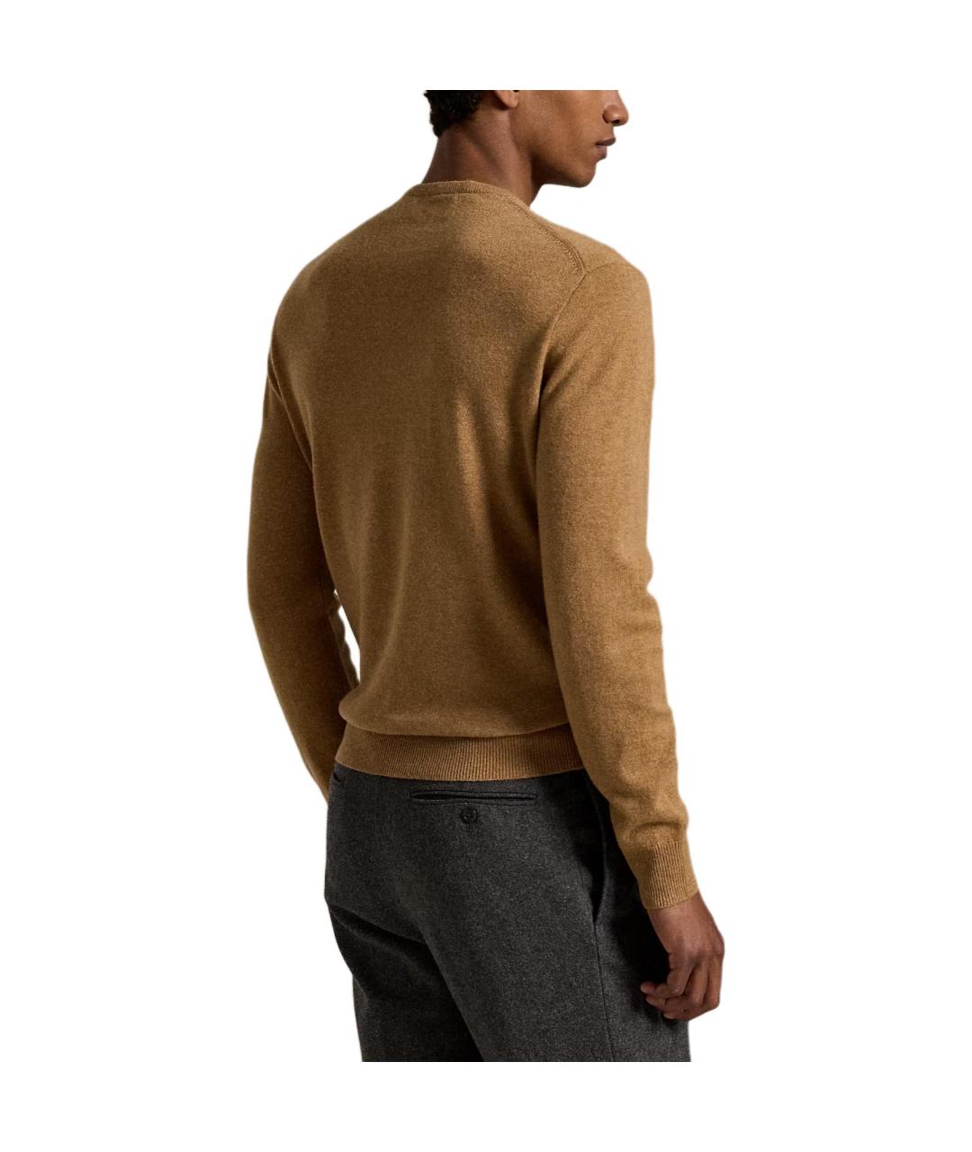 POLO RALPH LAUREN Коричневый шерстяной джемпер / свитер, фото 4