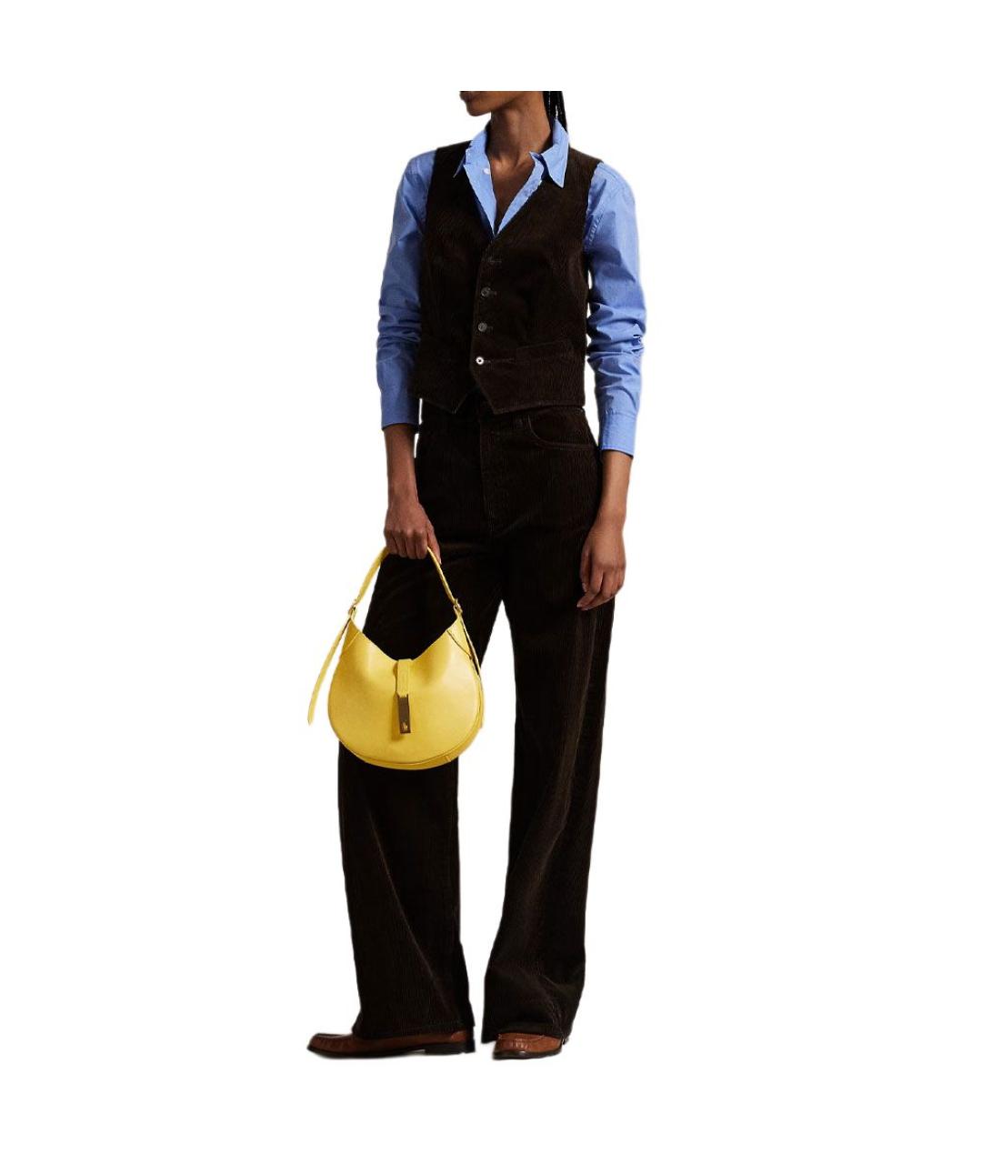 POLO RALPH LAUREN Коричневый хлопковый жилет, фото 2