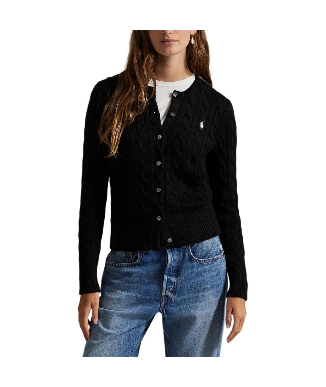 POLO RALPH LAUREN Черный хлопковый джемпер / свитер, фото 3