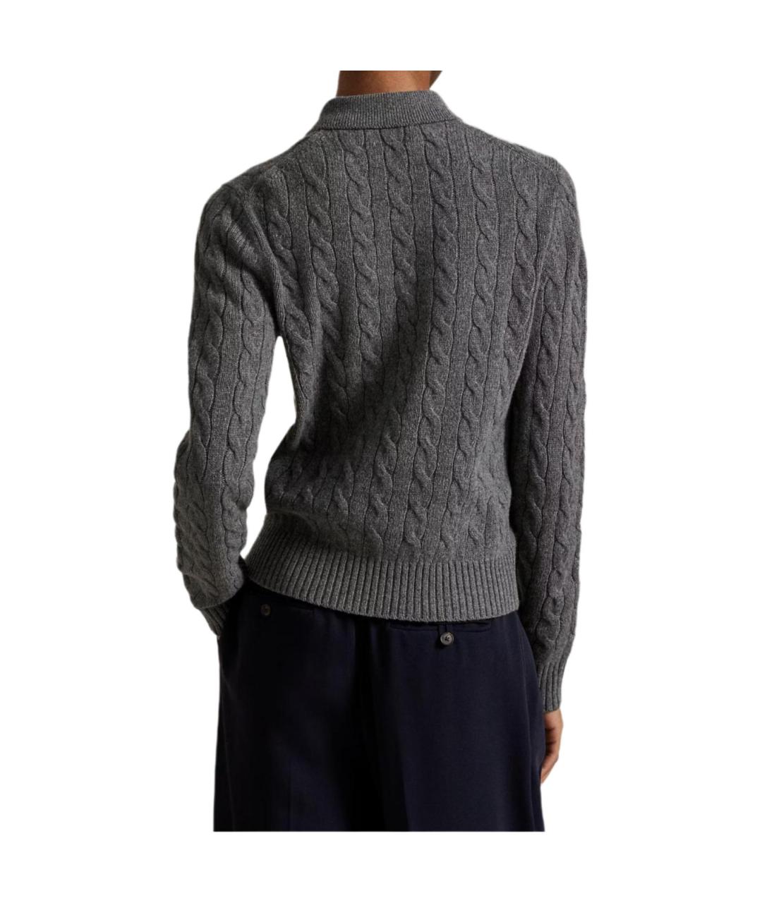 POLO RALPH LAUREN Серый хлопковый джемпер / свитер, фото 3